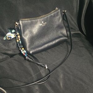 Kate Spade Black Crossbody with Floral Accent